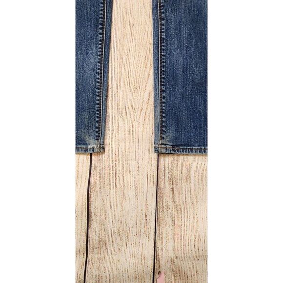 Levi's Straight Leg Women's 8M Blue Jeans with Printed Waist Band - Picture 8 of 10